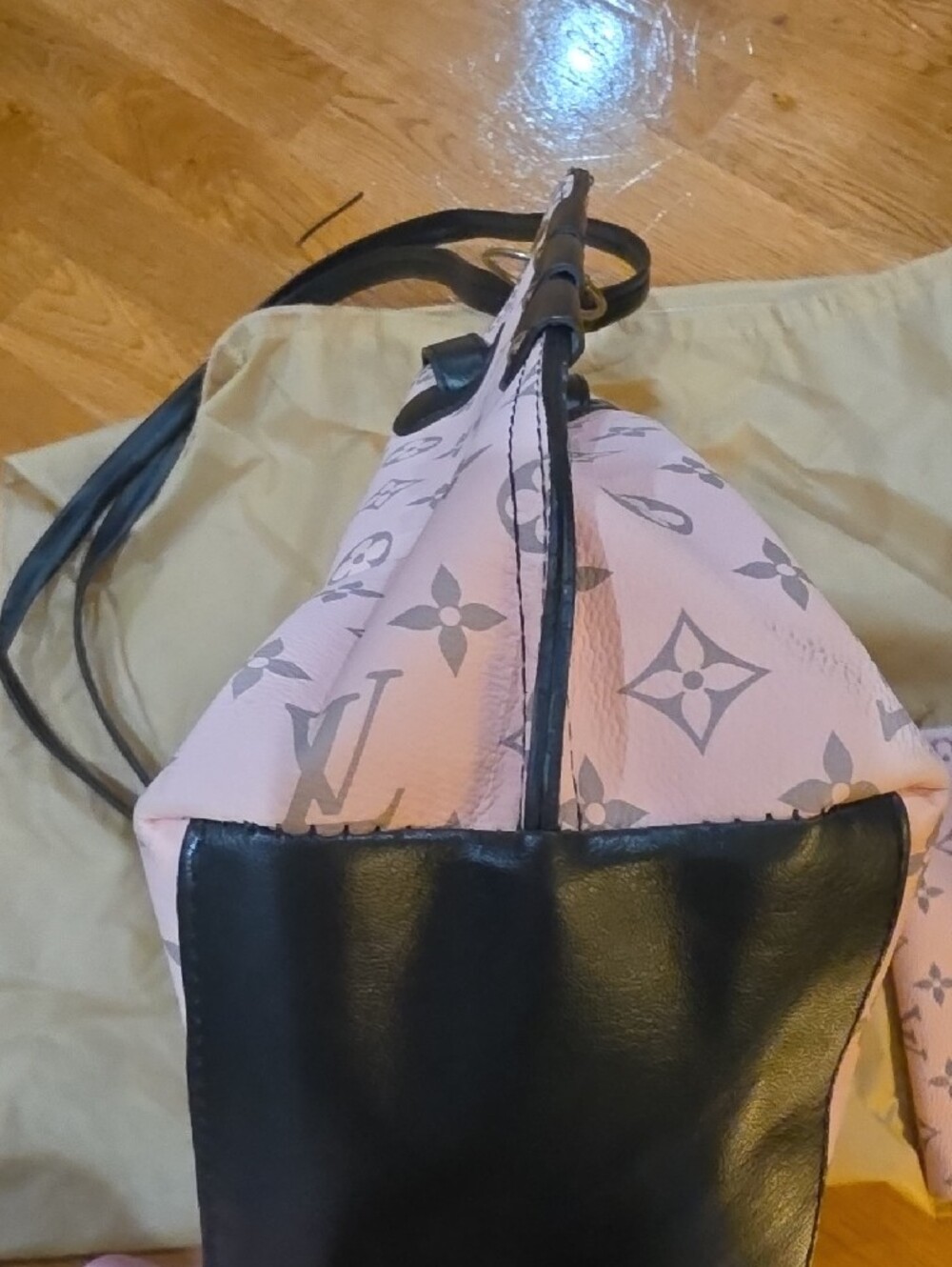 Pink Monogram Shoulder Tote with Matching Zip Wallet - Picture 5 of 12
